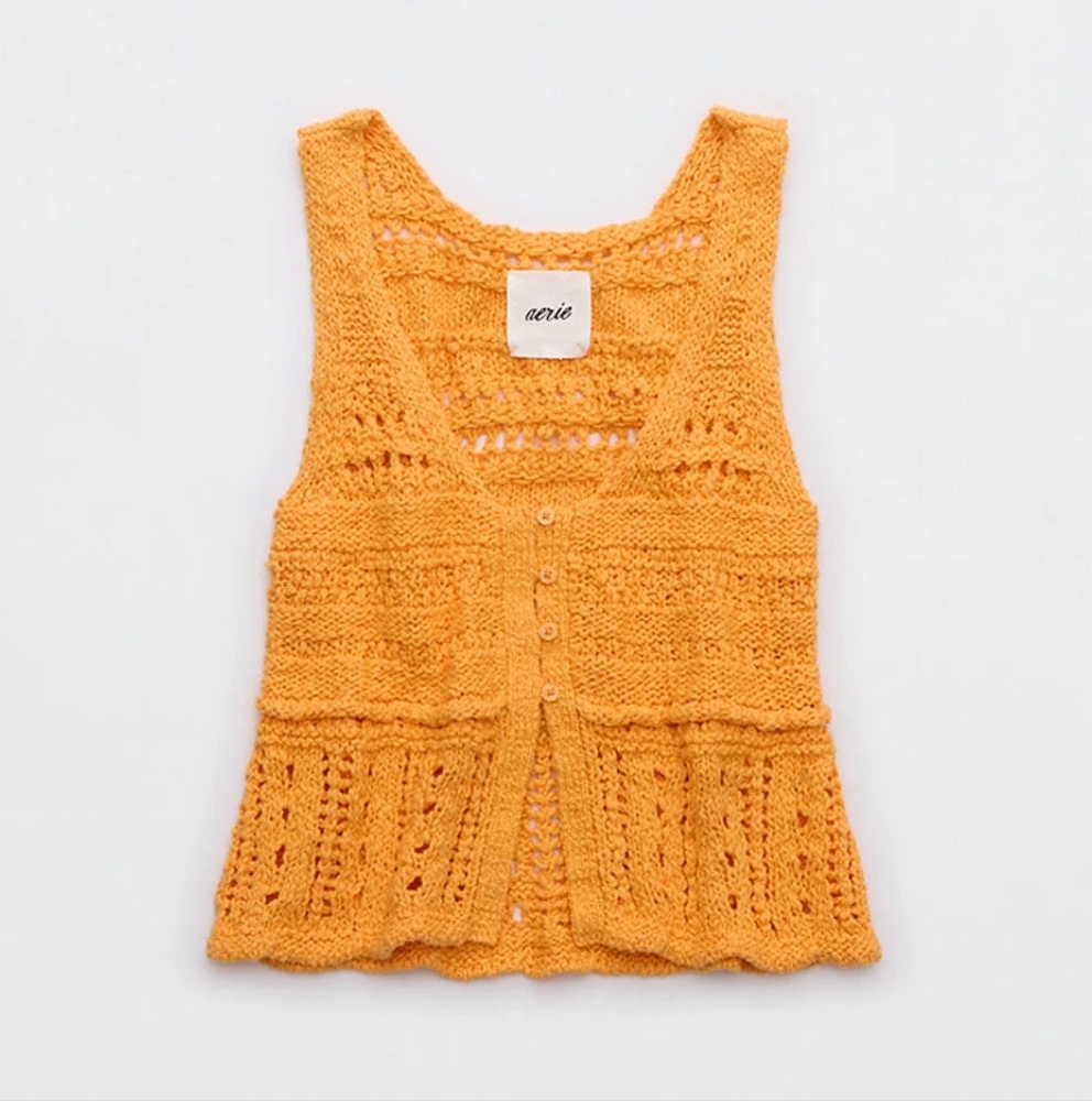 NWOT Crochet Sweater Vest